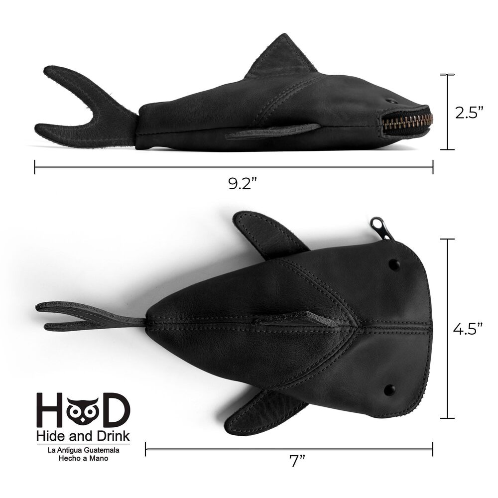 2999 Zippered Coin Pouch, Shark Shaped Case, Stuffed Animal, Bank, Change - Picture 4 of 5